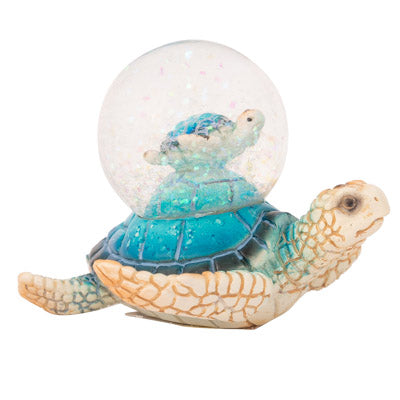 Sea Turtle Snowglobe, Sea Turtle Snowglobe SET OF TWO, Turtle Figurine, Sea Turtle Figurine, Turtle Snow Globe, Sea Life Glitter Snow globe - Pink Horse Florida