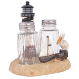 Lighthouse Beacon Salt and Pepper Shaker Holder Nautical Kitchen Decor lighthouse figurines - Pink Horse Florida