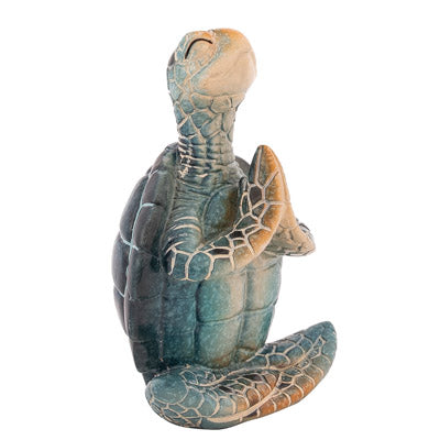 Yoga Turtle, Meditating Figurine, Meditating Animal, Funny Animal Figurine, Meditating Sea Turtle - Pink Horse Florida