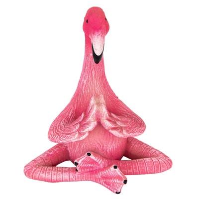 Meditating Flamingo Figurine, Flamingo Yoga, Flamingo Gift, Flamingo Figurine, Meditating Figurine - Pink Horse Florida