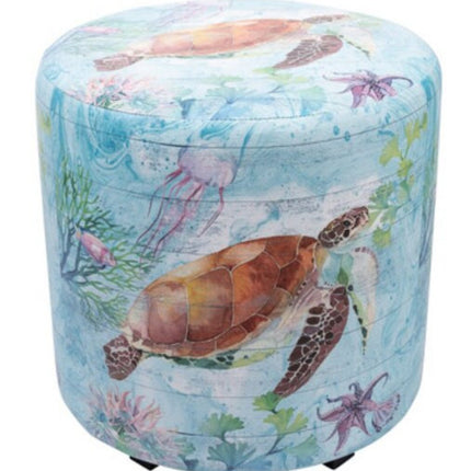 Turtle Stool, Coastal Stool, Coastal Decor, Beach Decor, Beach Stool, Turtle Chair, Coastal Chair,Figurine - Pink Horse Florida