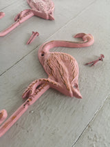 Flamingo Hook Set of TWO, Rustic Flamingo Hook, Towel Hook, Pool Side Hook - Pink Horse Florida