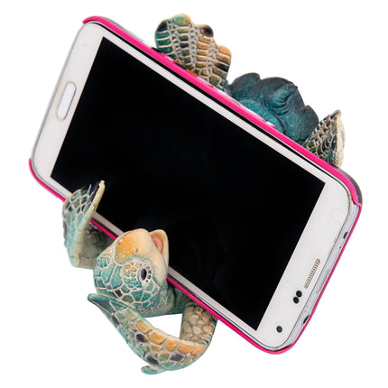 Phone case with turtle design on a white background