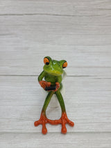 Funny Frog Figurine, Toilet Frog Figurine, Frog Pen Holder, Funny Pen Holder, Funny Animal Figurine, - Pink Horse Florida