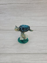 Turtle Figurine, Sea Turtle Figurine on Spring, Turtle Decor, Sea Turtle Decor, Beach Home, Beach Decor, Ocean Decor - Pink Horse Florida