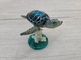 Turtle Figurine, Sea Turtle Figurine on Spring, Turtle Decor, Sea Turtle Decor, Beach Home, Beach Decor, Ocean Decor - Pink Horse Florida