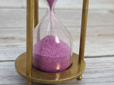 Sand Timer, Sand Timer Decor, Brass Sand Timer, Hourglass, Vintage Hourglass, Antique Sand Timer Reproduction - Pink Horse Florida