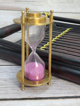 Sand Timer, Sand Timer Decor, Brass Sand Timer, Hourglass, Vintage Hourglass, Antique Sand Timer Reproduction - Pink Horse Florida