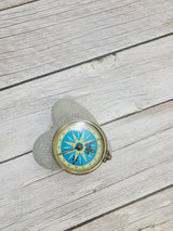 Antique Reproduction Compass, Antique Compass, Vintage Compass, Pocket Compass, Brass Compass - Pink Horse Florida