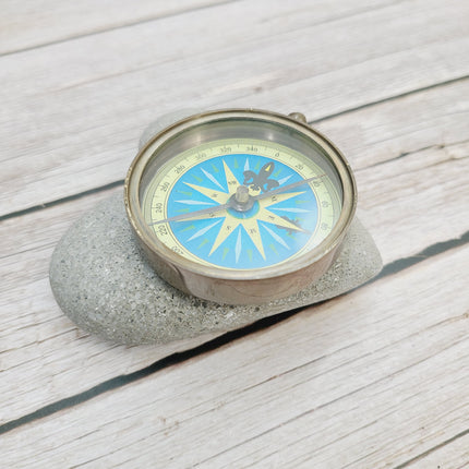 Antique Reproduction Compass, Antique Compass, Vintage Compass, Pocket Compass, Brass Compass - Pink Horse Florida