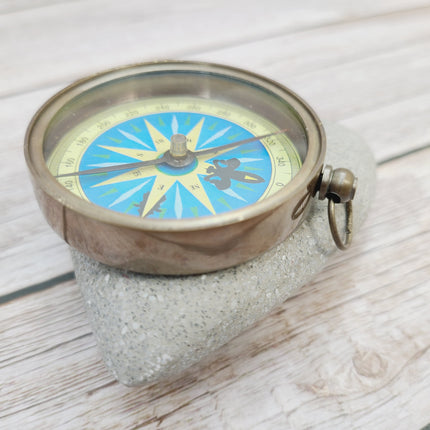Antique Reproduction Compass, Antique Compass, Vintage Compass, Pocket Compass, Brass Compass - Pink Horse Florida