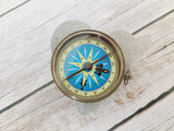 Antique Reproduction Compass, Antique Compass, Vintage Compass, Pocket Compass, Brass Compass - Pink Horse Florida