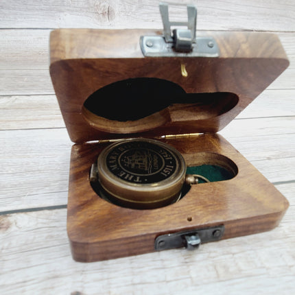 Antique Reproduction Compass, Antique Compass, Vintage Compass, Pocket Compass, Brass Compass - Pink Horse Florida