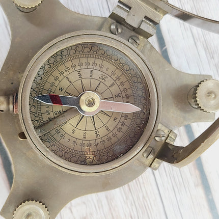 Antique Moon Compass, Antique Reproduction Compass, Antique Compass, Vintage Compass, Pocket Compass, Brass Compass - Pink Horse Florida