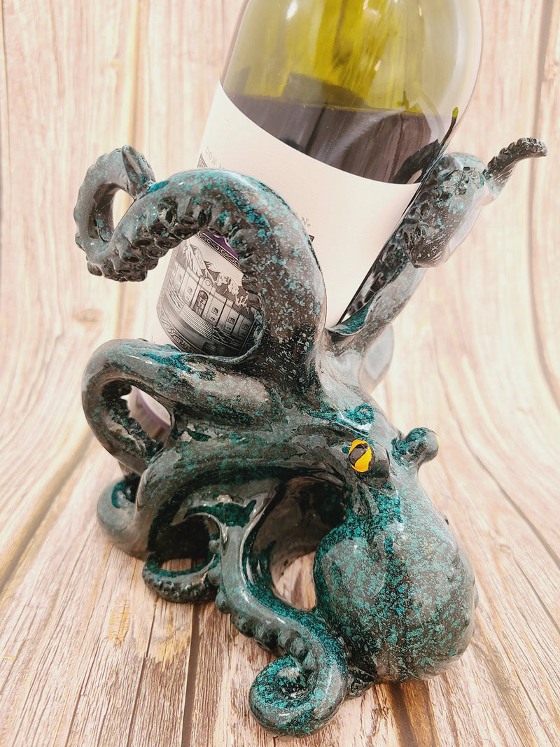 Octopus Bottle Holder, Wine Bottle Holder, Octopus Wine Bottle Holder, Nautical Wine Bottle Holder, - Pink Horse Florida