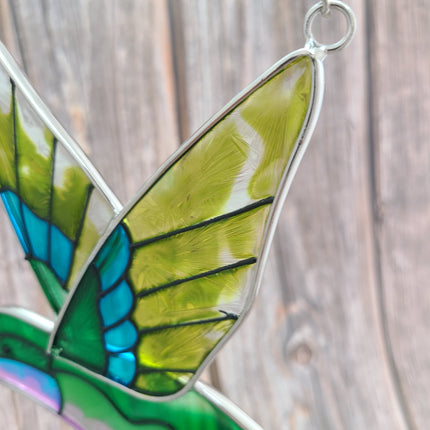 Hummingbird Stained Glass, Hummingbird Ornament, Hummingbird Wall Art, Hummingbird Art - Pink Horse Florida