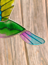 Hummingbird Stained Glass, Hummingbird Ornament, Hummingbird Wall Art, Hummingbird Art - Pink Horse Florida