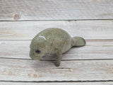 Manatee Figurine, Manatee Figure, Nautical Grey Statue Figurine, Mama and Baby Manatee, Manatee with Baby,Manatee Lover - Pink Horse Florida