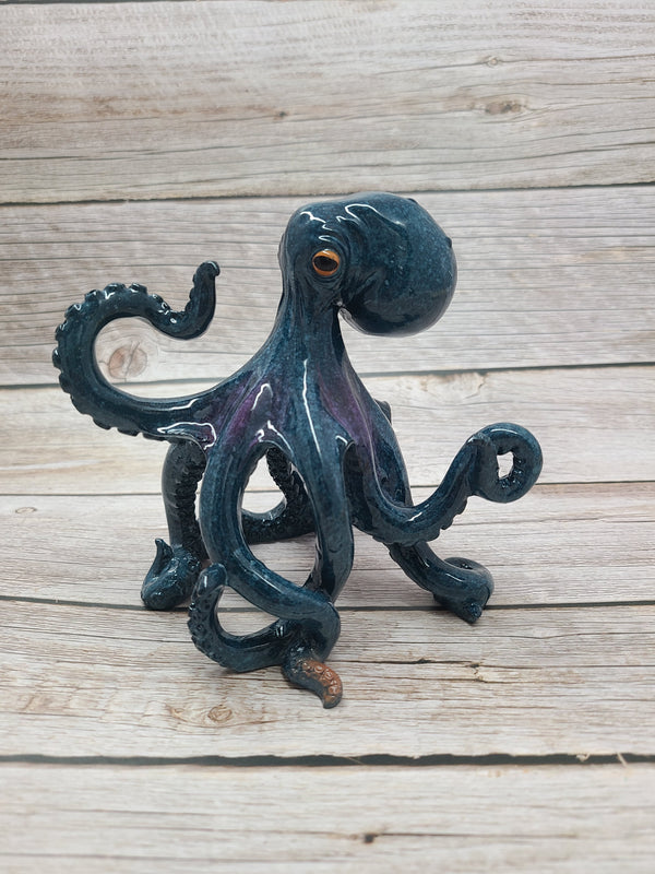 Octopus Figurine, Octopus Decor, Nautical Decor, Beach Decor, Beach Figurine - Pink Horse Florida