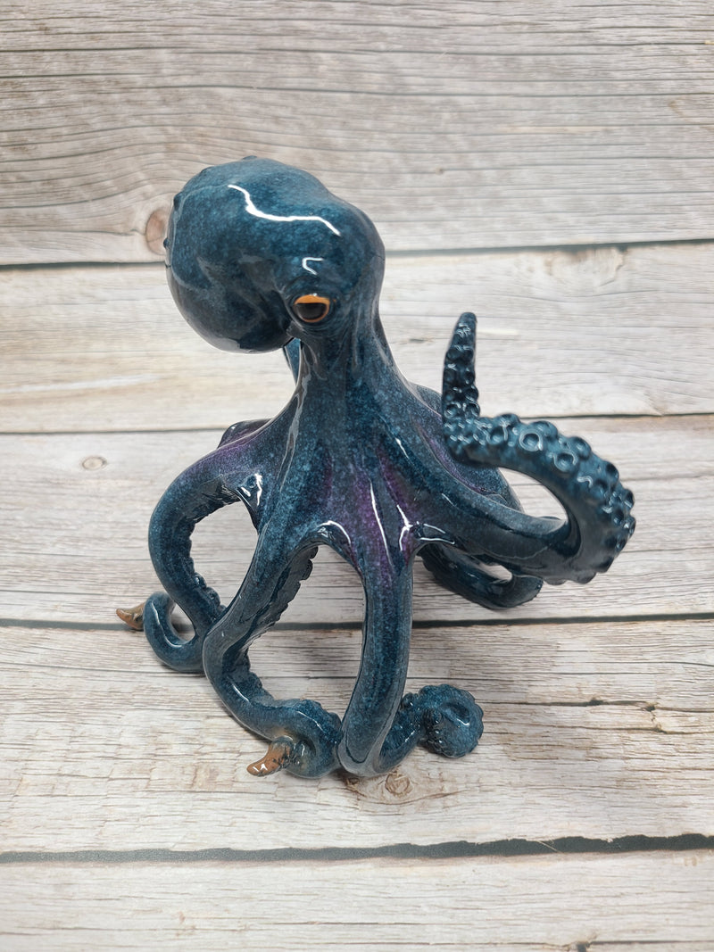 Octopus Figurine, Octopus Decor, Nautical Decor, Beach Decor, Beach Figurine - Pink Horse Florida