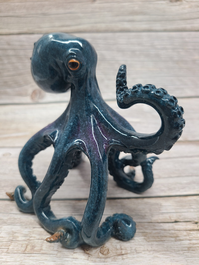 Octopus Figurine, Octopus Decor, Nautical Decor, Beach Decor, Beach Figurine - Pink Horse Florida