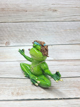 Funny Frog Figurine, Funny Office Decor, Frog Figure, Frog Statue, Hippie Frog - Pink Horse Florida