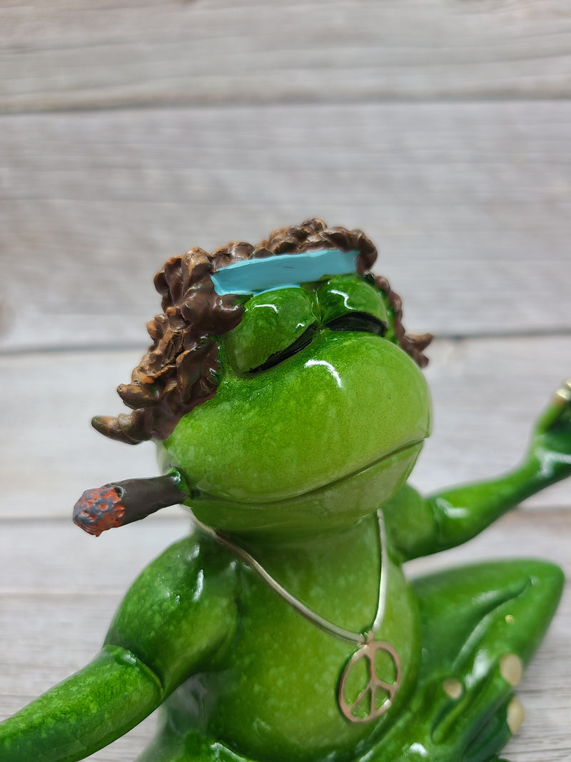 Funny Frog Figurine, Toilet Frog Figurine, Frog Pen Holder, Funny