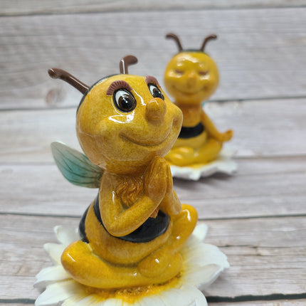 Bumblebee Figurine, Meditating Figurine, Meditating Bumblebee, Bee Figurine, FREE SHIPPING - Pink Horse Florida