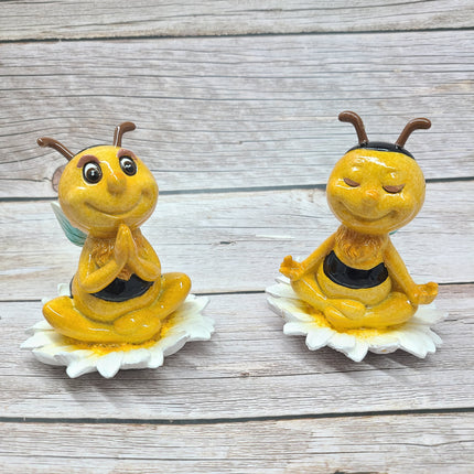 Bumblebee Figurine, Meditating Figurine, Meditating Bumblebee, Bee Figurine, FREE SHIPPING - Pink Horse Florida