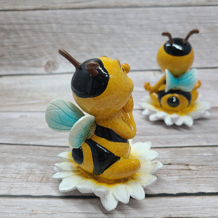 Bumblebee Figurine, Meditating Figurine, Meditating Bumblebee, Bee Figurine, FREE SHIPPING - Pink Horse Florida
