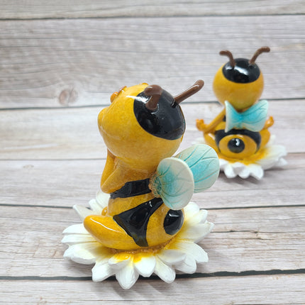 Bumblebee Figurine, Meditating Figurine, Meditating Bumblebee, Bee Figurine, FREE SHIPPING - Pink Horse Florida