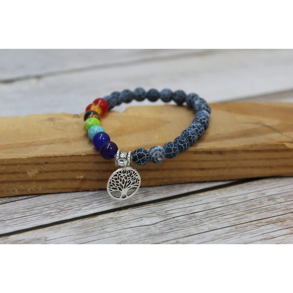 7 Chakra Life Tree Bracelet, Beaded Bracelet, Chakra Bracelet, Seven Chakra Bracelet, Chakra Jewelry - Pink Horse Florida