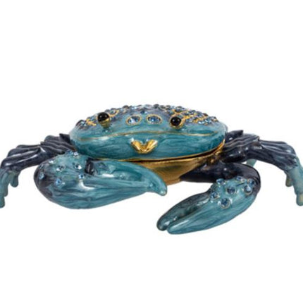 Crab Trinket Box, Crab Storage Box, Sea Crab Figurine, Crab Box, Beach Trinket - Pink Horse Florida