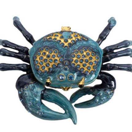 Crab Trinket Box, Crab Storage Box, Sea Crab Figurine, Crab Box, Beach Trinket - Pink Horse Florida