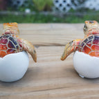 Set Of Two AMBER Color Eggs