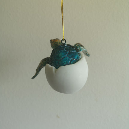 Turtle Egg Ornament SET OF TWO, Sea Turtle Figurine, Figurine, Christmas Ornament, Turtle Sculpture, Baby Turtle, Ocean Lover Gift, Turtle Eggs - Pink Horse Florida