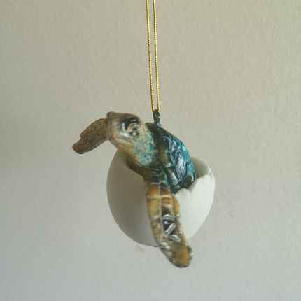 Turtle Egg Ornament SET OF TWO, Sea Turtle Figurine, Figurine, Christmas Ornament, Turtle Sculpture, Baby Turtle, Ocean Lover Gift, Turtle Eggs - Pink Horse Florida