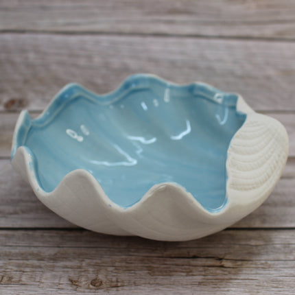 Shell Storage Box, Porcelain Storage Box, Beach Decor, figurine Jewelry Box, Ocean Decor, Seashell Decor, Seashell Gift, Seashell Jewelry Box - Pink Horse Florida