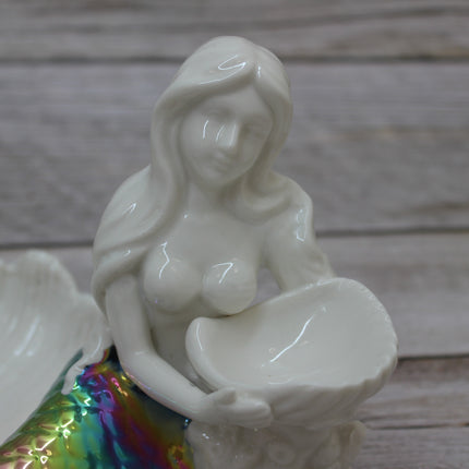 Mermaid Tray, Mermaid Figurine, Mermaid Figurine Decor, Ceramic Coastal Decorative Accent, Mermaid Collectibles, Mermaid Lover, Mermaid Gift - Pink Horse Florida