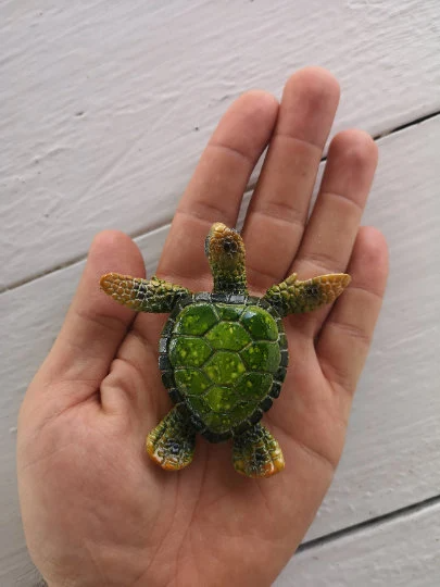 Turtle Figurine SET OF TWO, Green Turtle, Sea Turtle Figurine, Turtle Figurine, Turtle Gift, Sea Turtle Gift, Turtle Lover - Pink Horse Florida