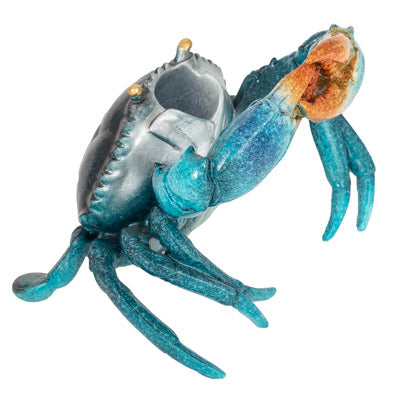 Blue Crab Wine Bottle Holder / Utensil Holder / Vase