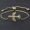 Airplane Bracelet, Gold Airplane Bracelet, Airplane Jewelry, Rainbow plane Bracelet, Gold Rainbow plane Bracelet - Pink Horse Florida