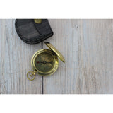 Antique Compass, Vintage Compass, Pocket Compass, Brass Compass - Pink Horse Florida