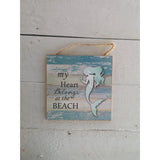 Mermaid Beach Signs BUNDLE of TWO, My Heart Belongs to the Beach, Keep Calm Mermaid Sign, Pool Sign, - Pink Horse Florida