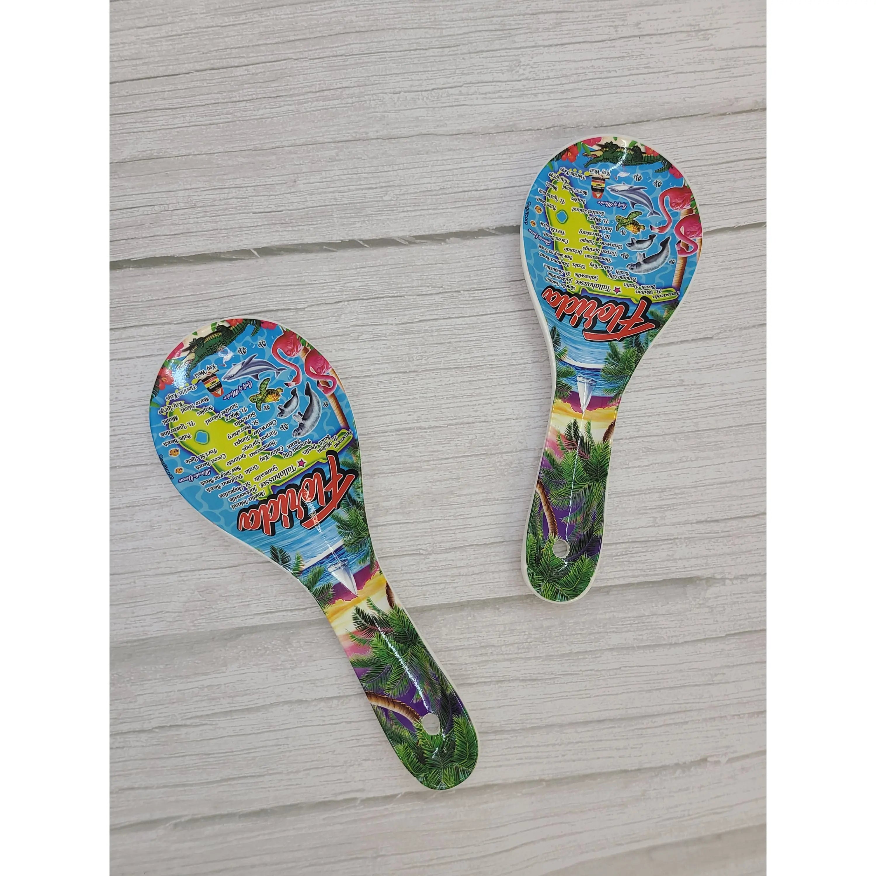 Spoon Rest SET OF TWO, Florida Spoon Rest, Beach Kitchen Decor, Nautical Spoon Rest, Florida Gift - Pink Horse Florida