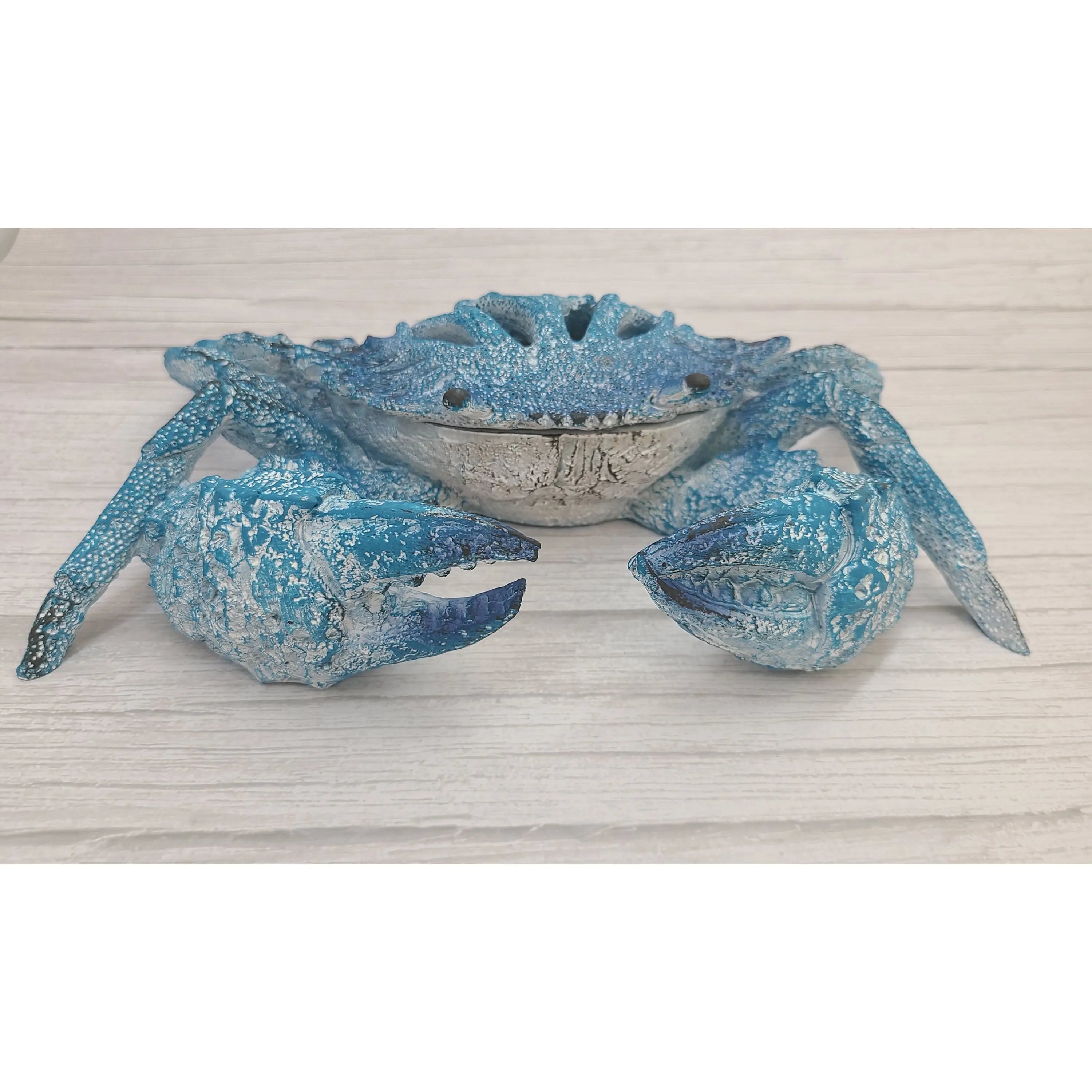 Crab Figurine, coral Reef Crab Decor, Ocean Decor, Crab Decoration, Crab Lover, Blue Coral Look Crab - Pink Horse Florida