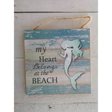 My Heart Belongs to the Beach, Mermaid Beach Sign, Mermaid Sign, Mermaid Bathroom Decor, Mermaid - Pink Horse Florida