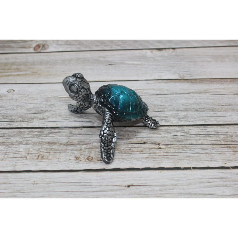 Sea Turtle Figurine SET of TWO, Sea Turtle Figurine, Turtle Lover Gift, Ocean Lover Gift, Cartoon - Pink Horse Florida