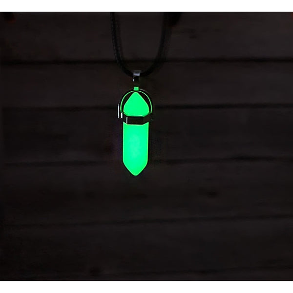 Green Glow in the Dark Spear Necklace, Glow in the Dark Necklace, Arrow Necklace, Arrow Jewelry, - Pink Horse Florida
