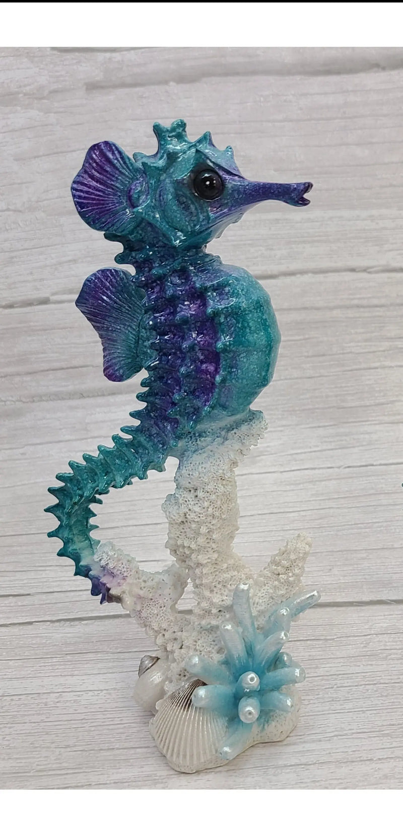 Seahorse Figurine, Seahorse Coral Figurine, Seahorse Decor, Beach Home Decor, Ocean - Pink Horse Florida